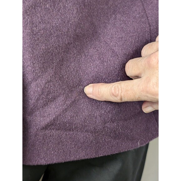 Eddie Bauer Women Maroon Blazer 3 Button Tailored Wool Jacket Size Petite XS - Picture 7 of 8